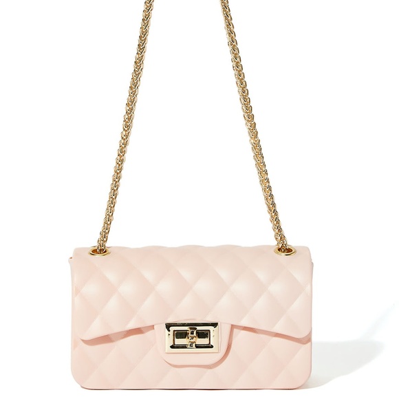 Nude Jelly Handbag With Gold Hardware - Picture 4 of 9